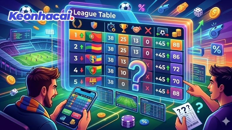 Tầm quan trọng của League Table trong bóng đá hiện đại