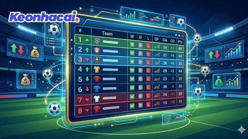 Cách đọc các ký hiệu trên League Table chuẩn nhất 2026